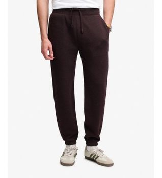 Superdry para hombre. M7011531A Pantalón Jogger Essential Company Logo burdeos (L), Casual, Algodón