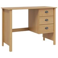 escritorio con cajones hill marron miel 100 x 45 x 74 cm vidaxl