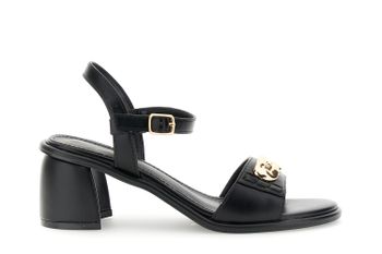 sandalias gilda efecto piel con accesorio black 37