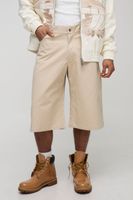 baggy washed twill shorts beige