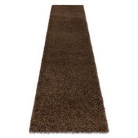 alfombra alfombra de pasillo soffi shaggy 5cm botella marron - para  80x300 cm