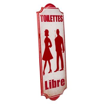 Placa de metal roja 15x38x1