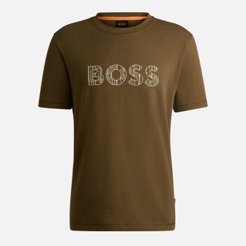 BOSS Orange Te_logotexture Cotton-Jersey T-Shirt - M