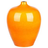 florero de terracota naranja 37 cm forma redonda sala de estar dormitorio terrasa
