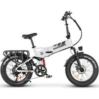 bicicleta electrica plegable samebike rs-a02 pro bateria extraible de 15 ah blanca