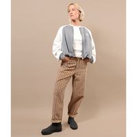 oxbow pantalones pantalon stripy para mujer