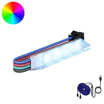 Tira Led 12 Uds. Negro Y Multicolor Cobre Y Plástico Vidaxl
