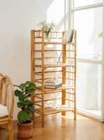 libreria en madera de bambu