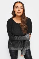 yours curve black foil printed jumper mujer curvy y tallas grandes yours