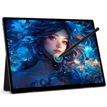 HAILESI S150 4K 15 pulgadas monitor portátil táctil con bolígrafo y soporte ajustable infinitamente USB C pantalla exter