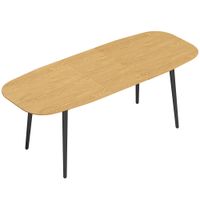 homcom mesa de comedor extensible rectangular para 6 a 8 personas mesa de cocina 160-200 cm con estanteria marron