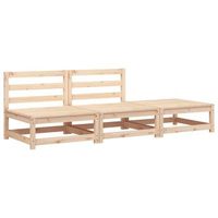 sofa jardin  sofa de exterior sin reposabrazos con reposapies madera maciza pino
