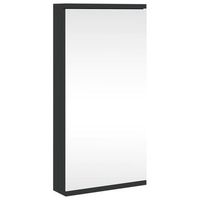 mueble de bano de esquina con espejo negro 30x24x60 cm vidaxl