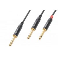 cable de audio pd connex cx76-6 635mm macho a 2x 635mm macho 6 m negro