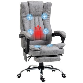 Vinsetto Silla De Masaje Reclinable Con 6 Puntos De Masaje Gris
