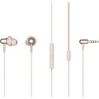 stylish dual-dynamic e1025 earphones - platinum gold gold