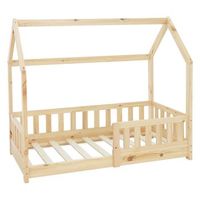 cuna con proteccion anticaida somier 140x70cm nature ecd geramny