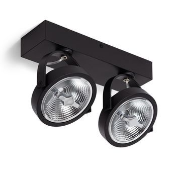 Foco Led 30w Cree De Superficie Direccionable Ar111 Regulable Negro 5500k Blanco Frío