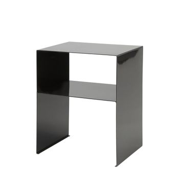 Mesa auxiliar de acero negro