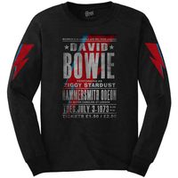 david bowie camiseta manga larga hammersmith odeon para hombre