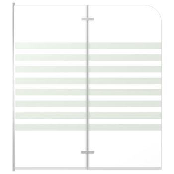 Mampara De Ducha De Vidrio Templado A Rayas 120x140 Cm Vidaxl