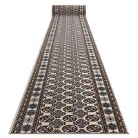corredor de lana nain roseta 6177 51033 beige  azul oscuro 100cm 100x650 cm