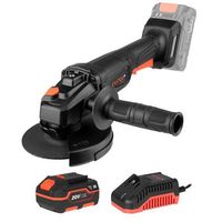 dnipro-m amoladora angular dga-201m 20v bateria 4ah y cargador radial 125 mm 10000 rpm m14 protector ajuste rapido corte y desbaste