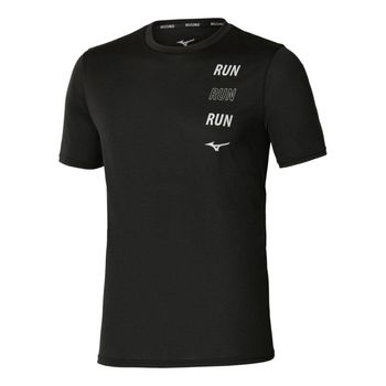 Mizuno Core Run Camiseta de running Hombres - negro