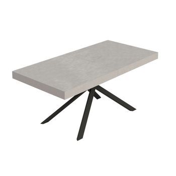 Mesa Extensible Niket Cachemir 200/304x90 Cm Con Patas Antracita