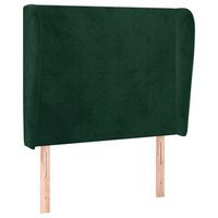 cabecero con orejas de terciopelo verde oscuro 103x23x118128cm vidaxl