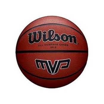 Wilson MVP, Pelota Wilson de Baloncesto Tamaño 7,  Balón de Basket MVP retro, tacto cómodo y material duradero, entrenamiento interior y exterior. Cannon.