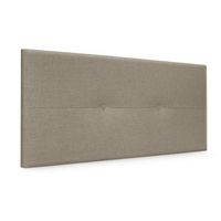 cabecero de lino natural con botones 110x50cm camas 105 - tierra