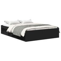cama doble  cama para adultos  estructura de cama negra 120x200 cm