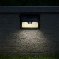 led atomant aplique solar led 5w con detector de movimiento y crepuscular iluminacion exterior resistente al clima facil instalacion
