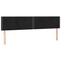 cabecero accesorio para dormir mueble de dormitorio 2 piezas 100 x 5 x 7888 cm tela terciopelo negro tdl0206270