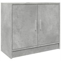 mueble de almacenaje  armario de lavabo madera ingenieria gris hormigon 63x29x55 cm