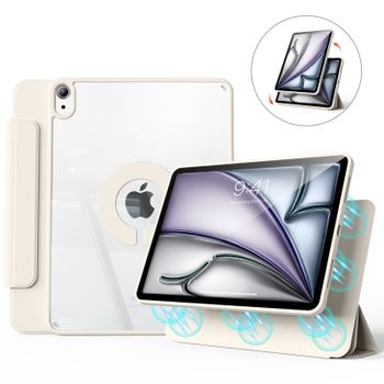 ZOYU para iPad Air 11 Air4/5 10,9 funda magnética, para iPad Pro 11 13 pulgadas Mini6 10,2 9/8/7a generación girar 360 ° Funda trasera desmontable