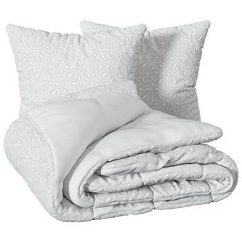 Juego De Cama De 3 Piezas En Jacquard Blanco 