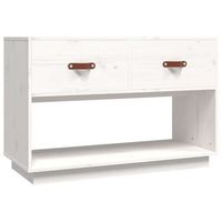 mueble para tv madera maciza de pino blanco 90x40x60 cm vidaxl