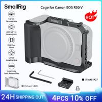 jaula smallrig para canon eos r50 v con mango de silicona y placa de liberacion rapida arca-swiss para tripodes para estabilizadores dji rs -5427