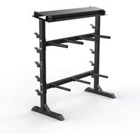soporte pesas body revolution 400kg rack mancuernas discos acero negro