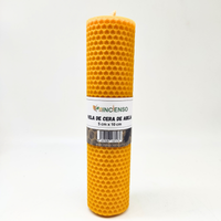 vadeincienso - velas cera de abeja espanola 100 original y natural hechas a mano 5x10 cm para meditacion y relajacion