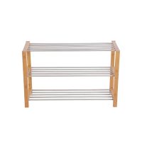 zapatero de bambu con estante para zapatos plantas libros color de bambu  blanco