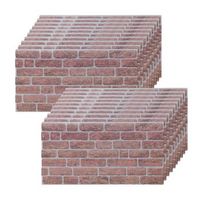 set de 20 paneles decorativos efecto ladrillo clasico 100x50cm