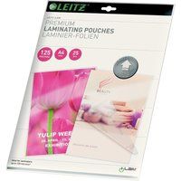 leitz ilam 125 micron a4 laminating pouches - pack of 25