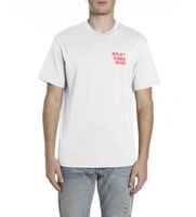 replay para hombre m337800023608p camiseta estampada blanco m casual algodon manga corta