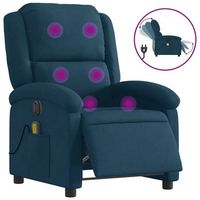 sillon de salon  silla  sillon reclinable de masaje electrico terciopelo azul