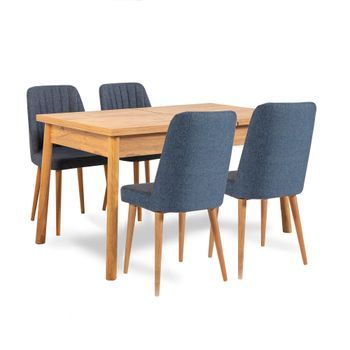 Set Mesa Y Sillas (6 Piezas) Costa Pino Atlántico Azul Marino