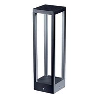 home pole - poste de jardin led para fijar al suelo - luz nocturna calida 3000k 230v 15w 1590lm azafran - gris oscuro