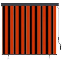 estor enrollable naranja y marron 180 x 250 cm tela y aluminio